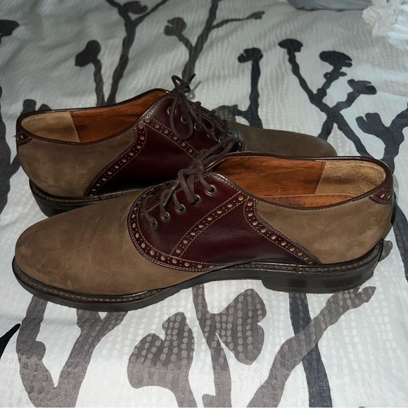 Johnston & Murphy SheepSkin Dress Oxford Shoes Brown Two Tone Leather Men’s 13M main image 3